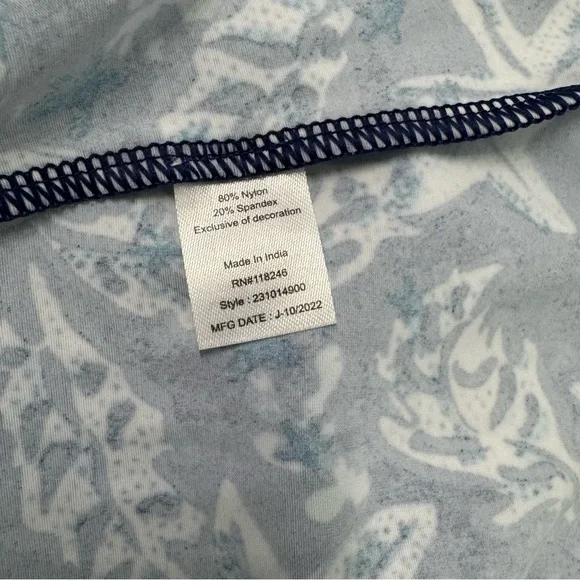 Cabana Life Blue and White Floral Coverup Dress - Picture 12 of 13